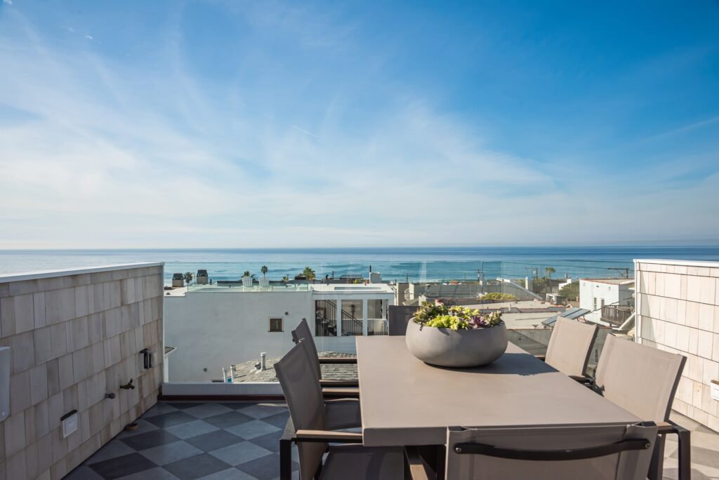 Rooftop seating/dining area in Hermosa Beach