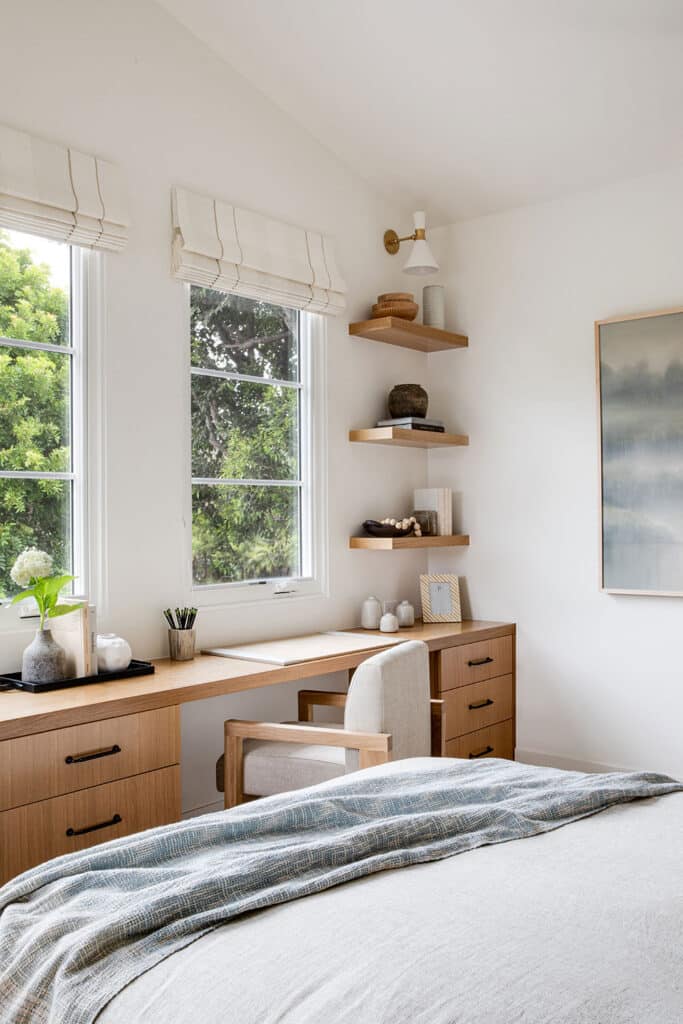 Work area in Manhattan beach bedroom built by RJ Smith Construction