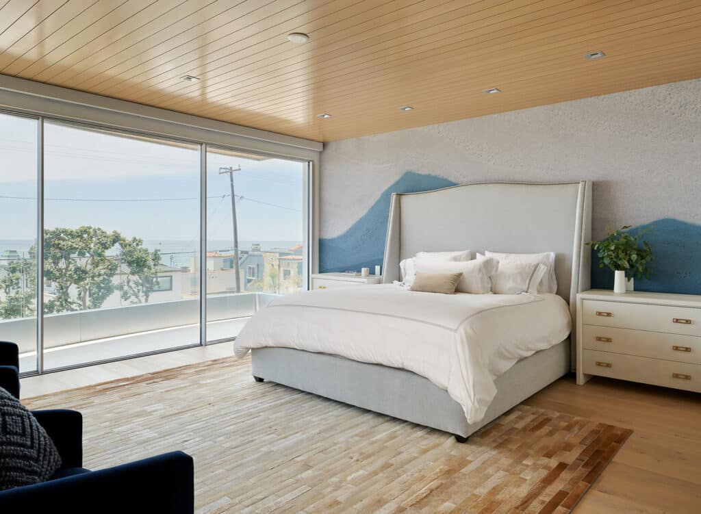 bedroom with ocean view