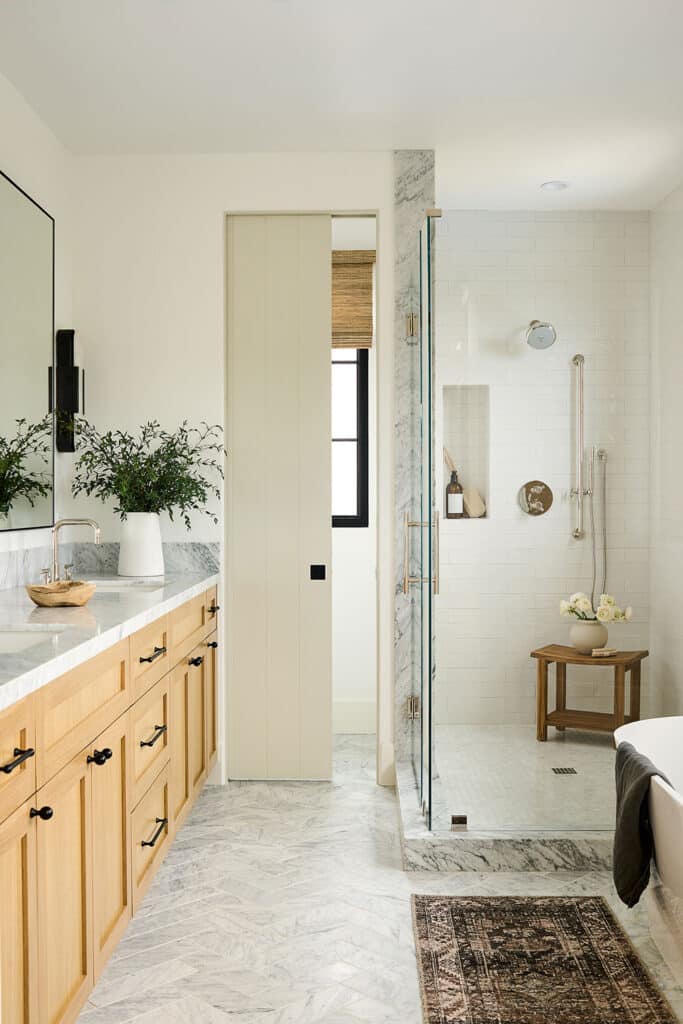 Master bath in Redondo Beach home built by RJ Smith Construction