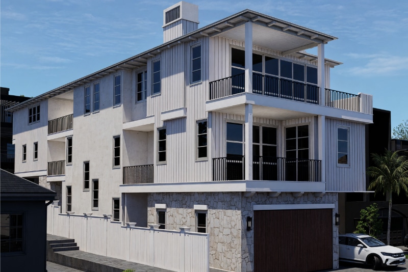 Rendering of 86 Highland Ave in Manhattan Beach (RJSmith Development)