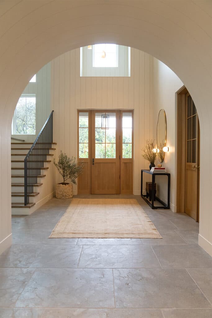 Dramatic front entryway in Hermosa Beach custom built home