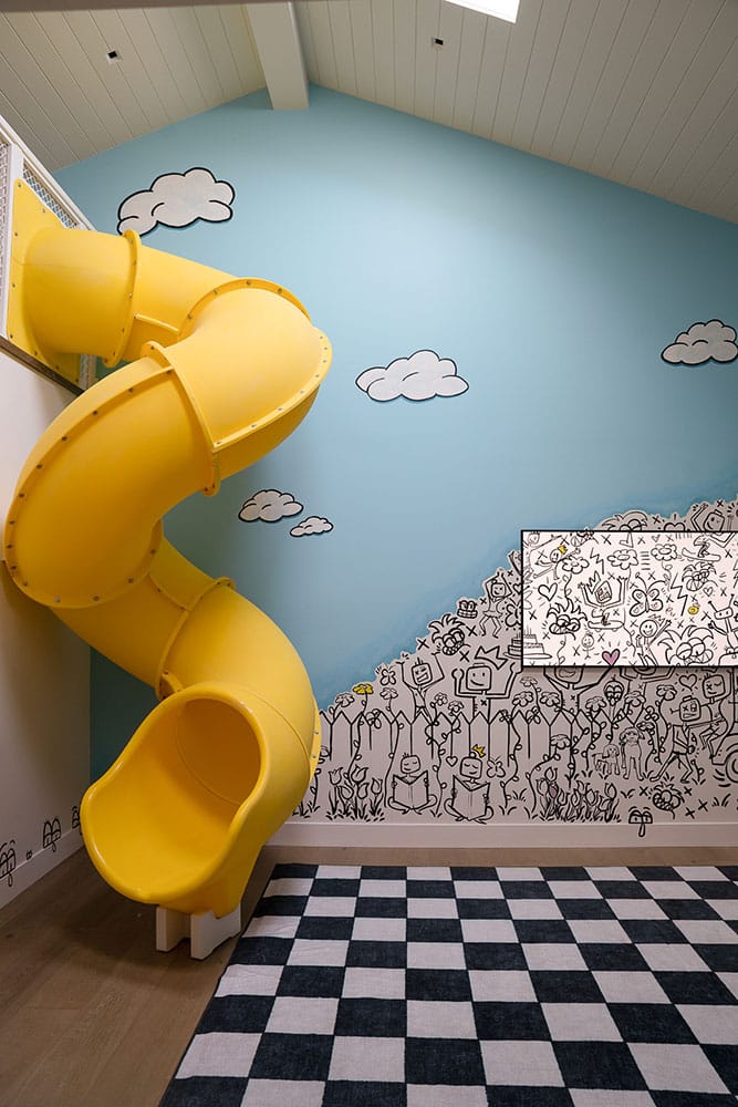 child's play room in custom home