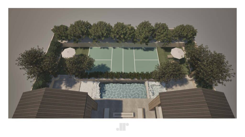 ball court and pool at 1316 6th Street project