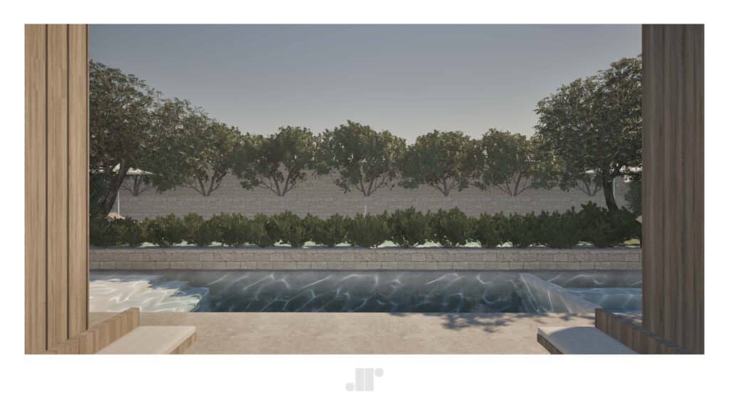 pool view at 1316 6th Street project