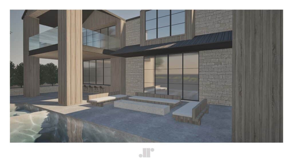 firepit and sitting area at 1316 6th Street project