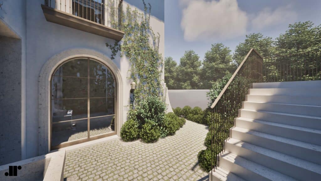 courtyard at 2506 Morningside development project by RJ Smith